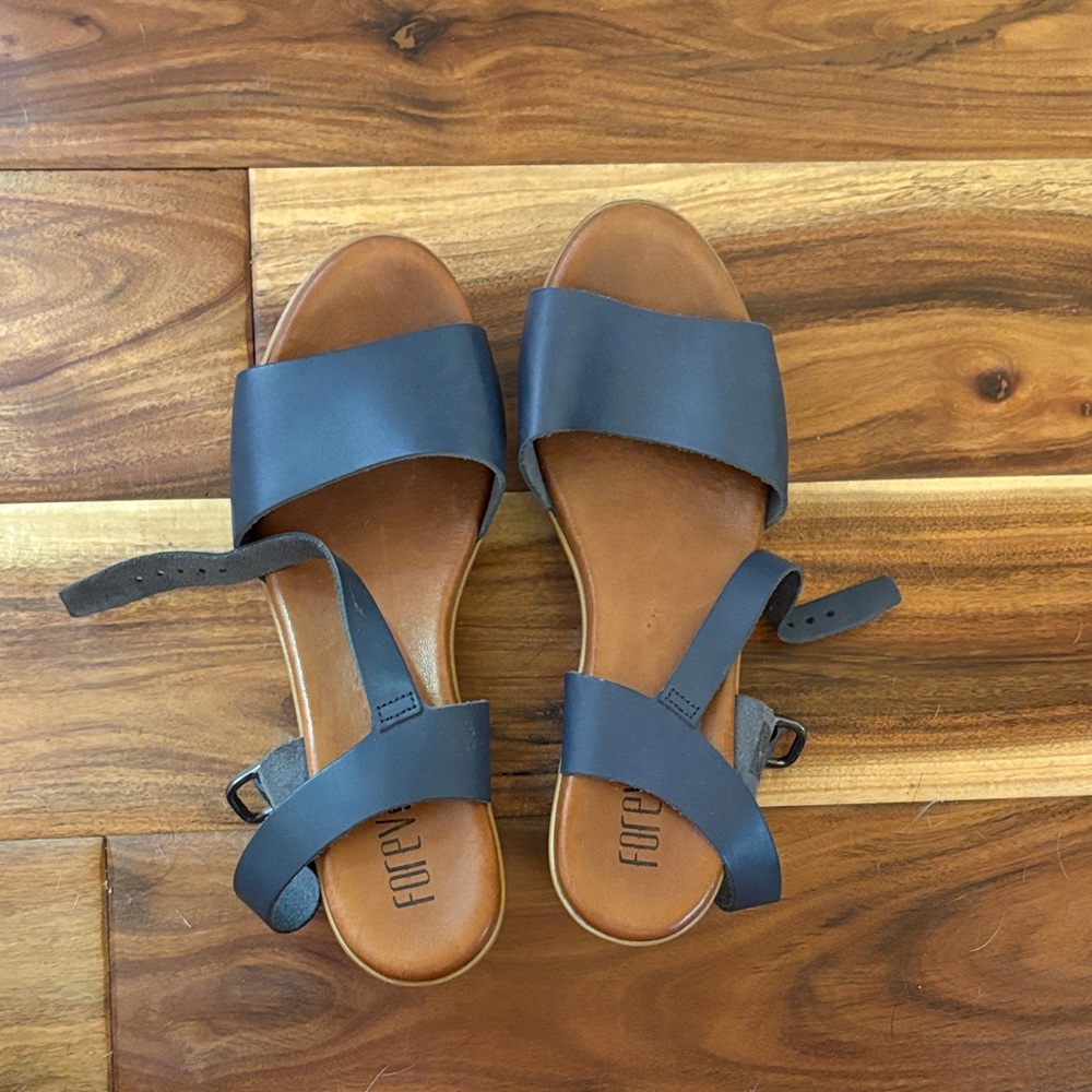 Forever 21 Blue and Brown Women's Sandals